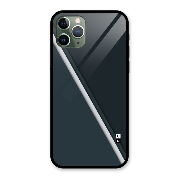 Classic Single Stripe Glass Back Case for iPhone 11 Pro