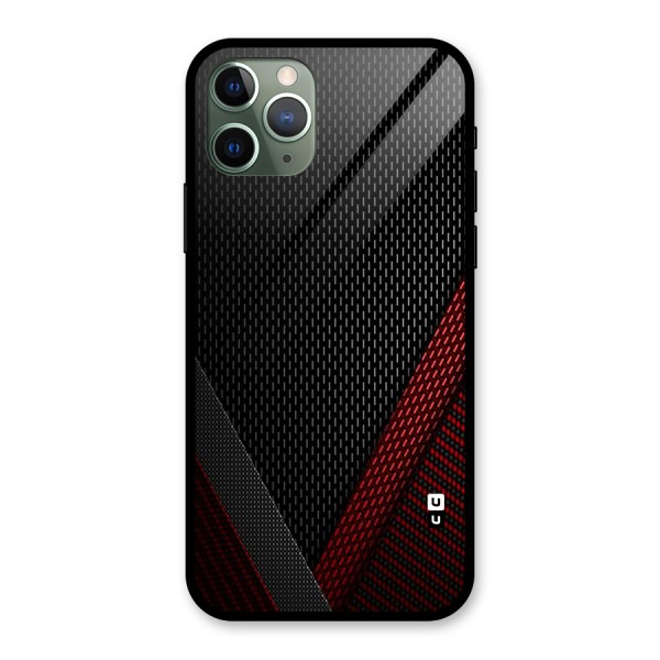 Classy Black Red Design Glass Back Case for iPhone 11 Pro