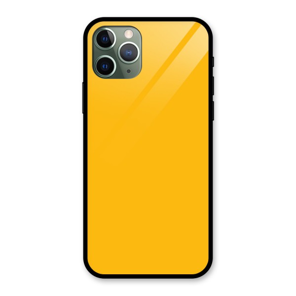 Gold Yellow Glass Back Case for iPhone 11 Pro