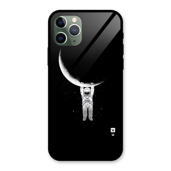 Hanging Astronaut Glass Back Case for iPhone 11 Pro