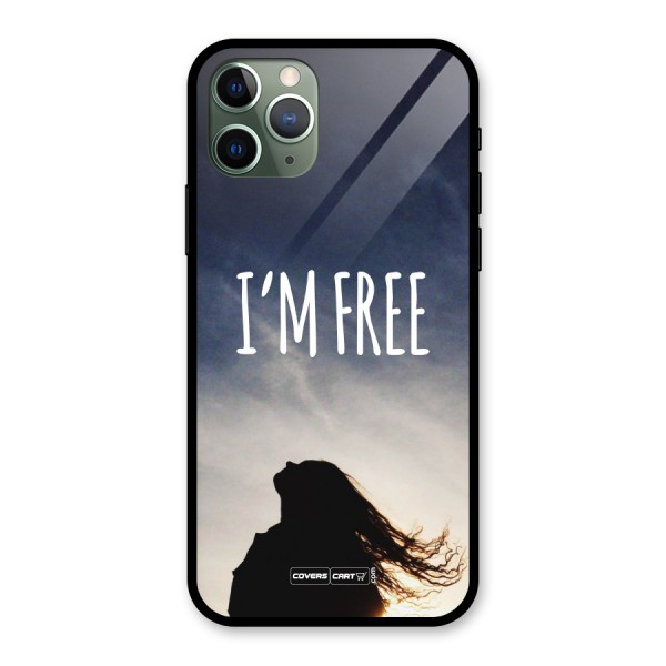 I m Free Glass Back Case for iPhone 11 Pro