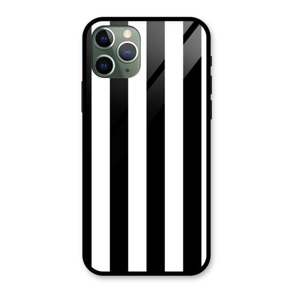 Lavish Black Stripes Glass Back Case for iPhone 11 Pro