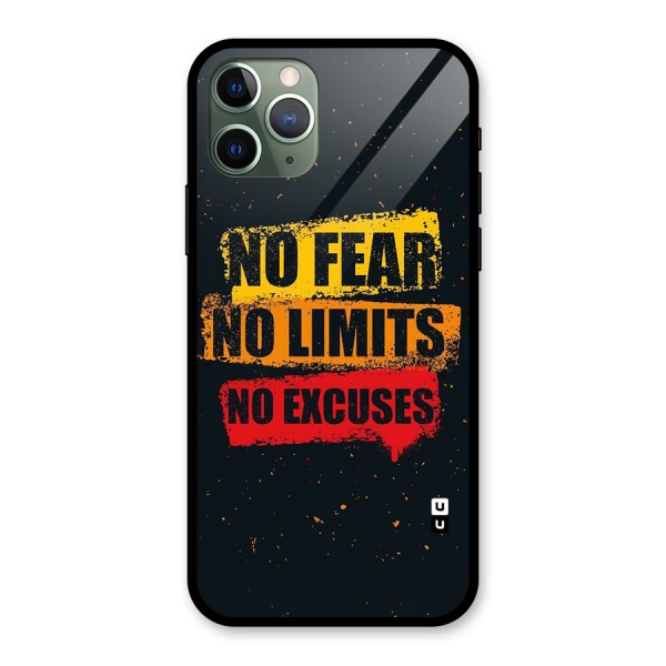 No Fear No Limits Glass Back Case for iPhone 11 Pro