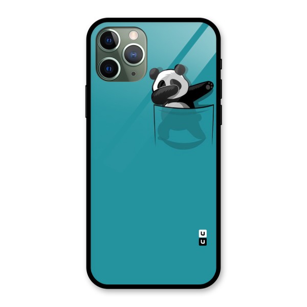 Panda Dabbing Away Glass Back Case for iPhone 11 Pro