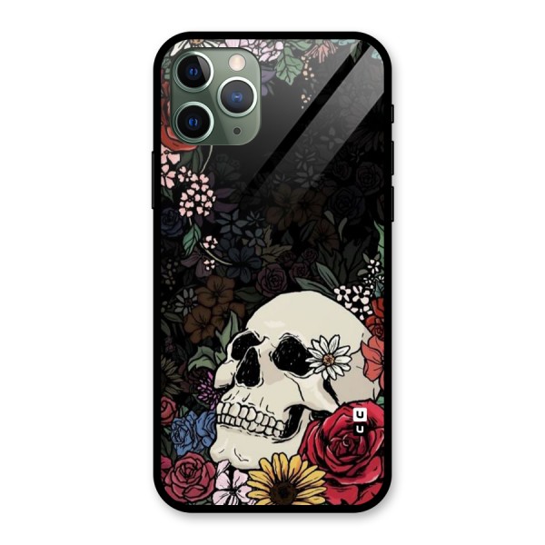 Pretty Skull Glass Back Case for iPhone 11 Pro