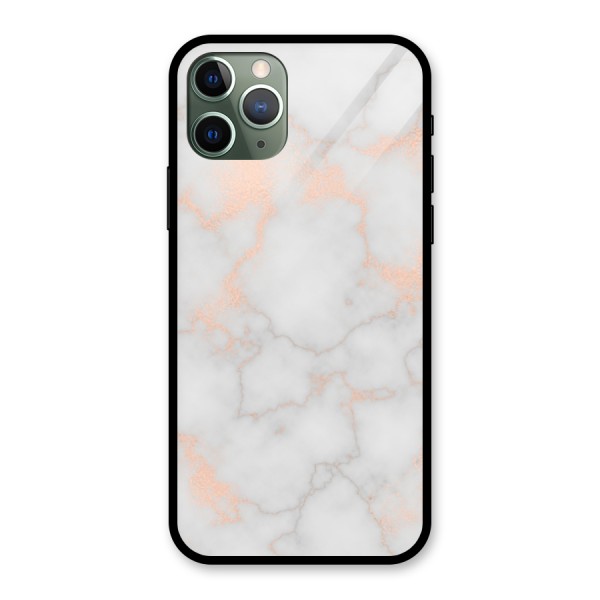 RoseGold Marble Glass Back Case for iPhone 11 Pro