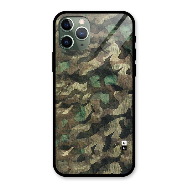 Rugged Army Glass Back Case for iPhone 11 Pro