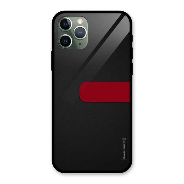 Single Red Stripe Glass Back Case for iPhone 11 Pro