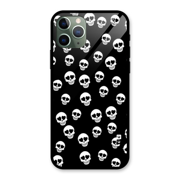 Skull Heart Glass Back Case for iPhone 11 Pro