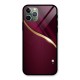 Smooth Maroon Glass Back Case for iPhone 11 Pro
