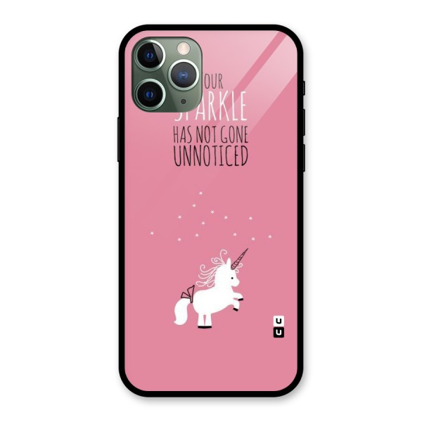 Sparkle Not Unnoticed Glass Back Case for iPhone 11 Pro