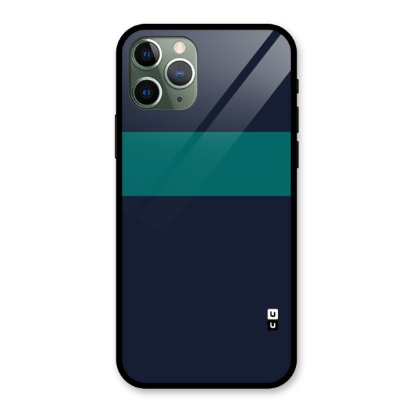 Stripe Block Glass Back Case for iPhone 11 Pro