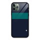 Stripe Block Glass Back Case for iPhone 11 Pro