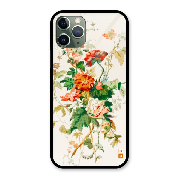 Summer Floral Glass Back Case for iPhone 11 Pro