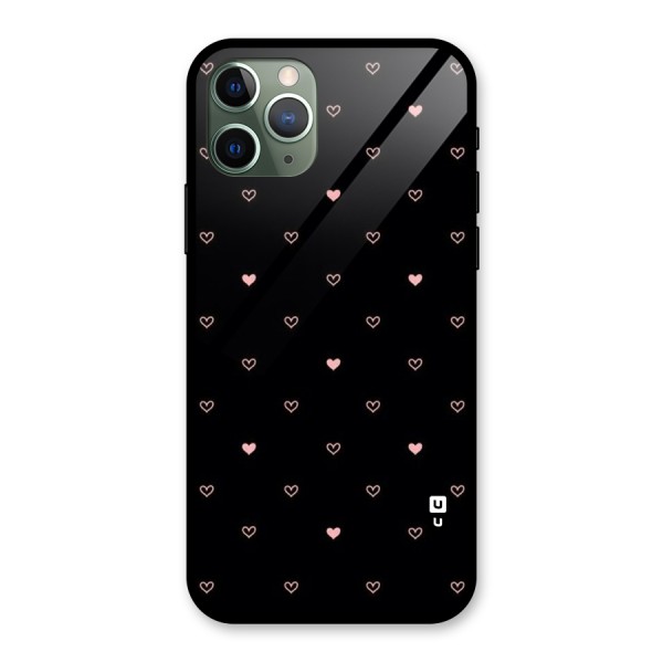 Tiny Little Pink Pattern Glass Back Case for iPhone 11 Pro