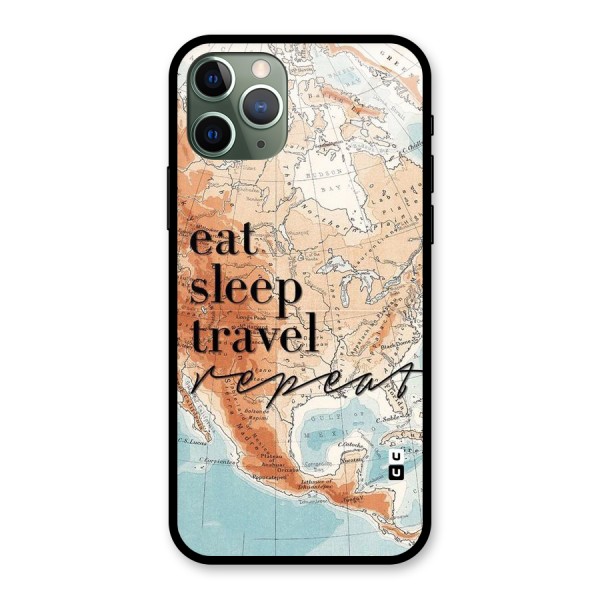 Travel Repeat Glass Back Case for iPhone 11 Pro