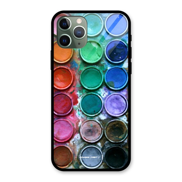 Water Paint Box Glass Back Case for iPhone 11 Pro
