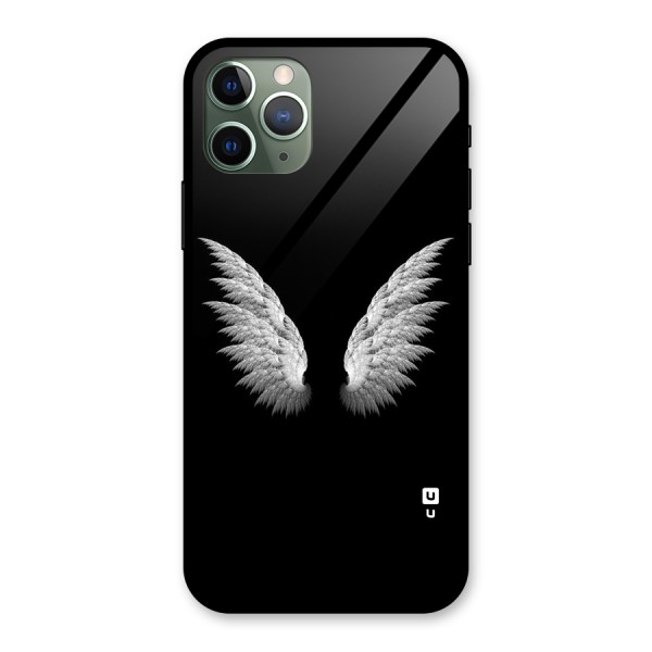 White Wings Glass Back Case for iPhone 11 Pro