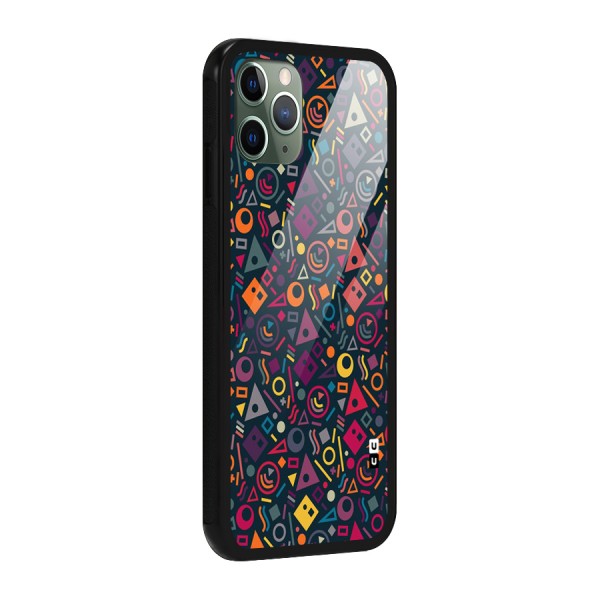 Abstract Figures Glass Back Case for iPhone 11 Pro