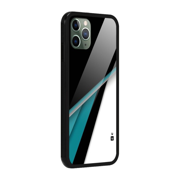 Abstract Lines Of Blue Glass Back Case for iPhone 11 Pro