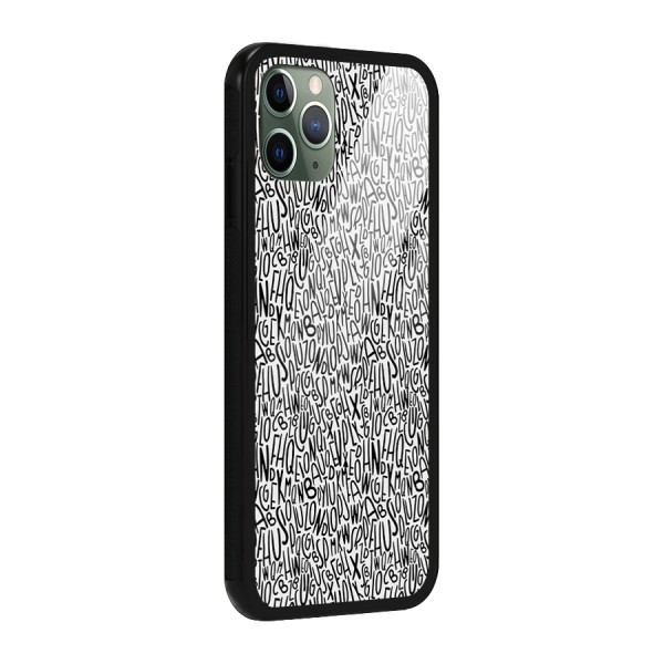 Alphabet Seamless Abstract Glass Back Case for iPhone 11 Pro