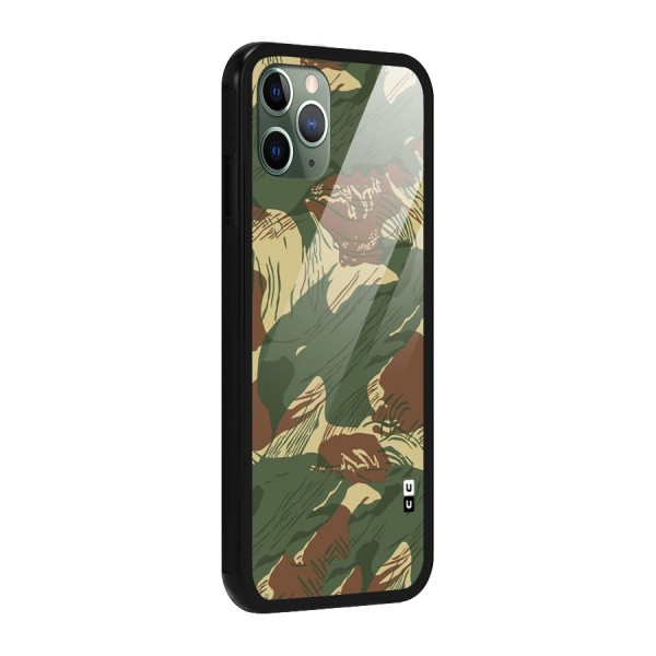 Army Design Glass Back Case for iPhone 11 Pro