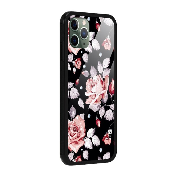 Artsy Floral Glass Back Case for iPhone 11 Pro