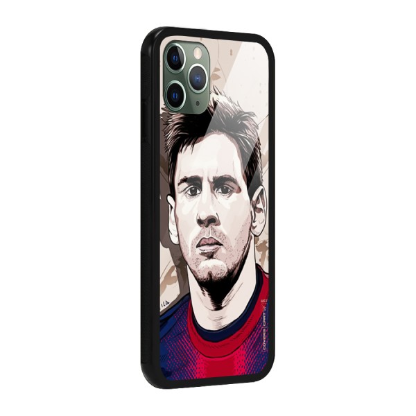 Barca King Messi Glass Back Case for iPhone 11 Pro
