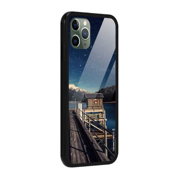 Beautiful Dock Hut Glass Back Case for iPhone 11 Pro