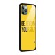 Believe Yourself Yellow Glass Back Case for iPhone 11 Pro