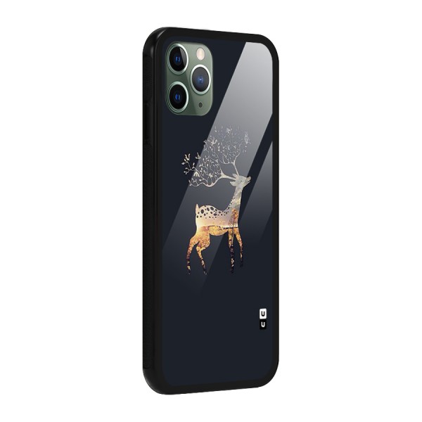 Black Deer Glass Back Case for iPhone 11 Pro