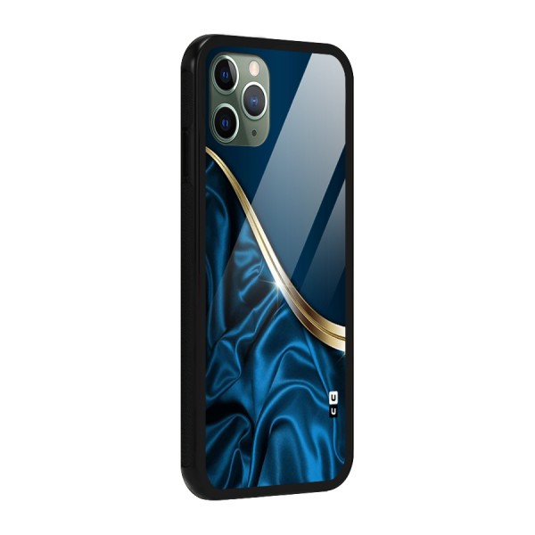 Blue Smooth Flow Glass Back Case for iPhone 11 Pro