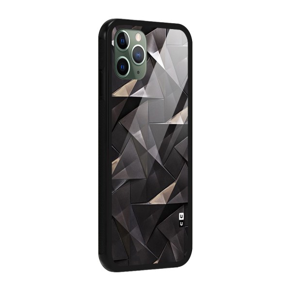 Carved Triangles Glass Back Case for iPhone 11 Pro