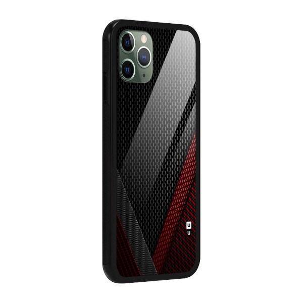 Classy Black Red Design Glass Back Case for iPhone 11 Pro