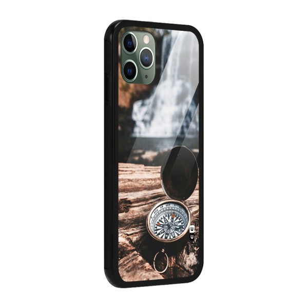 Compass Travel Glass Back Case for iPhone 11 Pro