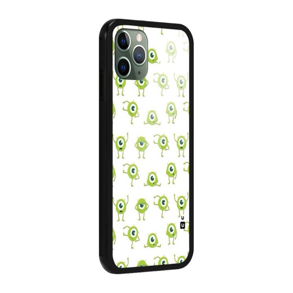Crazy Green Maniac Glass Back Case for iPhone 11 Pro