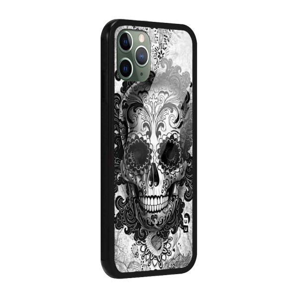 Floral Ghost Glass Back Case for iPhone 11 Pro