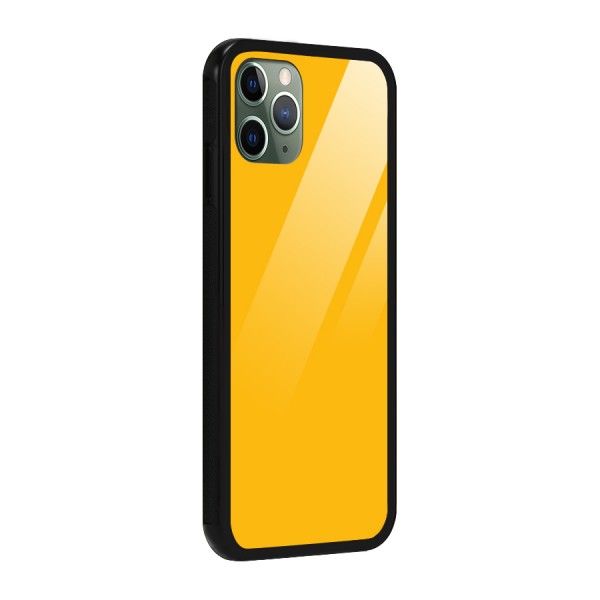 Gold Yellow Glass Back Case for iPhone 11 Pro