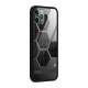Grey Black Hexa Glass Back Case for iPhone 11 Pro