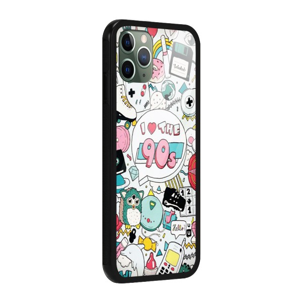 Heart 90s Glass Back Case for iPhone 11 Pro