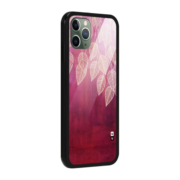 Leafy Outline Glass Back Case for iPhone 11 Pro