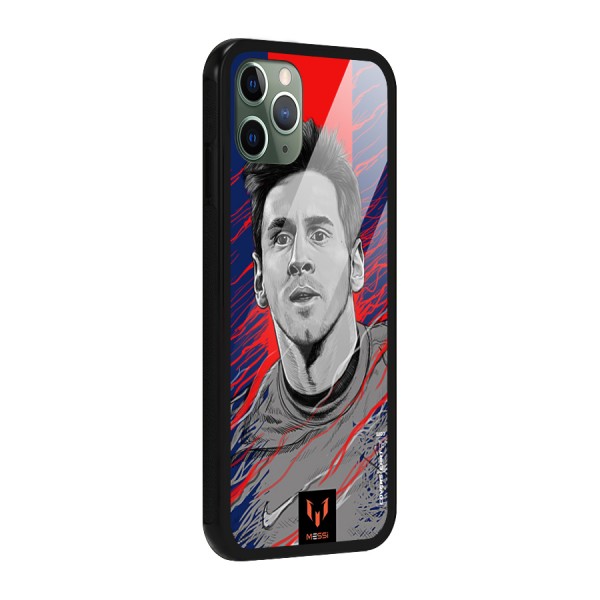 Messi For FCB Glass Back Case for iPhone 11 Pro