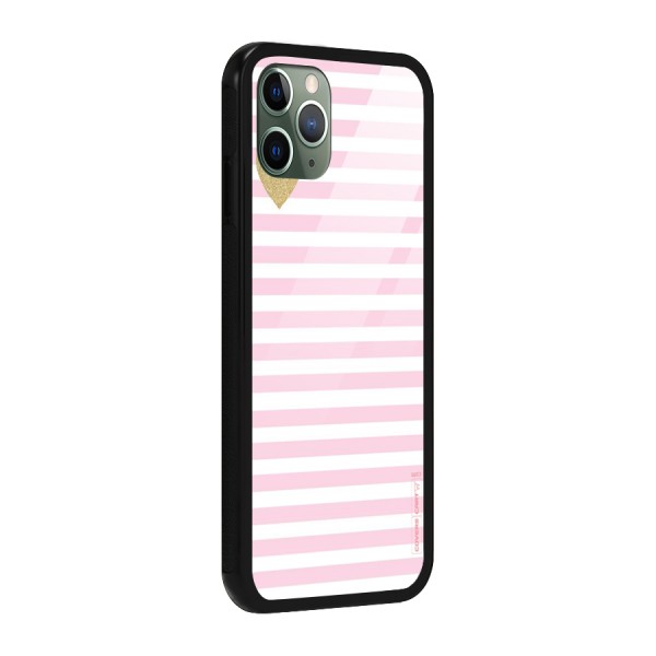 Pink Stripes Glass Back Case for iPhone 11 Pro