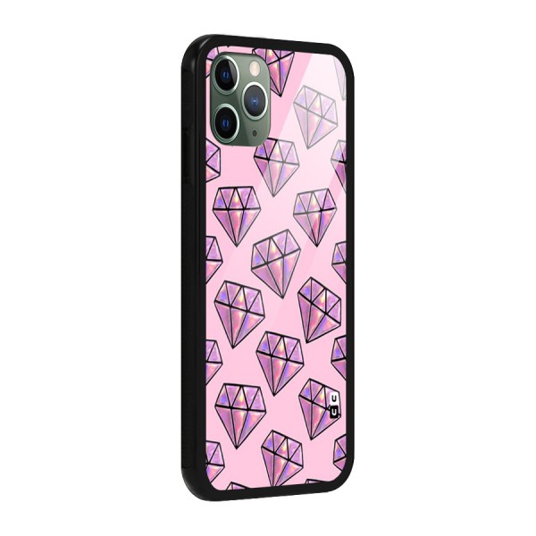 Purple Diamond Designs Glass Back Case for iPhone 11 Pro