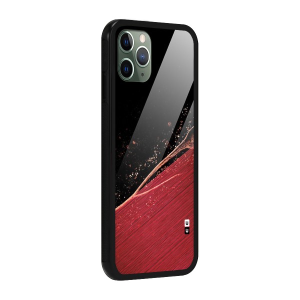 Red Flow Drops Glass Back Case for iPhone 11 Pro