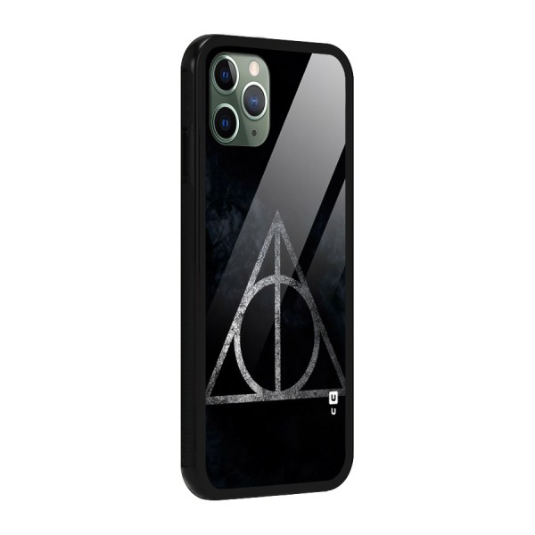 Rugged Triangle Design Glass Back Case for iPhone 11 Pro