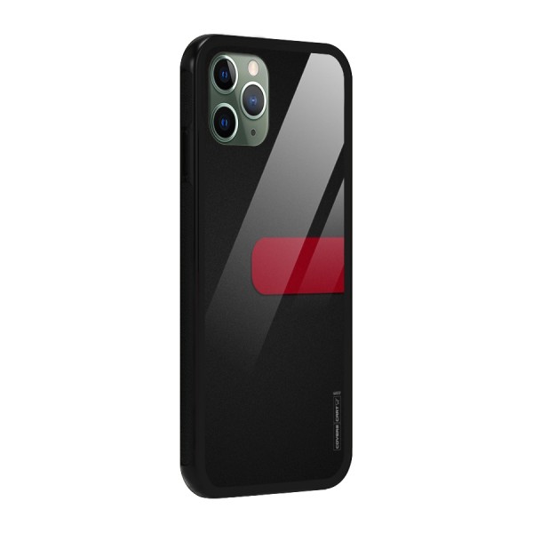 Single Red Stripe Glass Back Case for iPhone 11 Pro