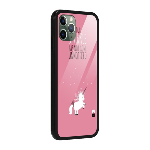 Sparkle Not Unnoticed Glass Back Case for iPhone 11 Pro