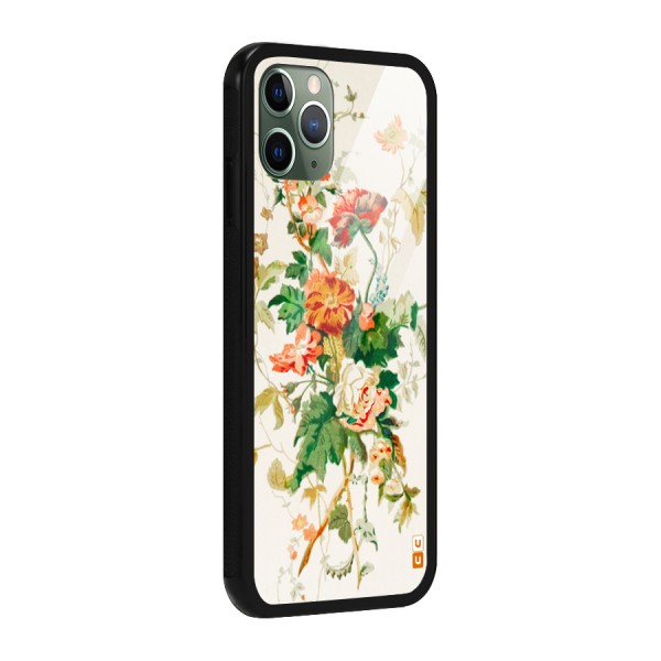 Summer Floral Glass Back Case for iPhone 11 Pro