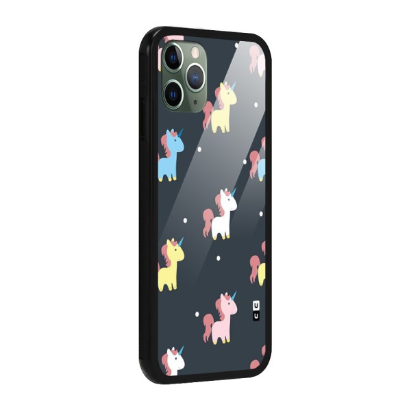 Unicorn Pattern Glass Back Case for iPhone 11 Pro